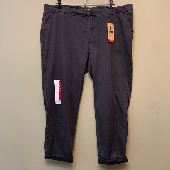 Woolrich Pant Women 14 Gray Sunday Chino Mid-Rise Skinny Lightweight New - Picture 1 of 10